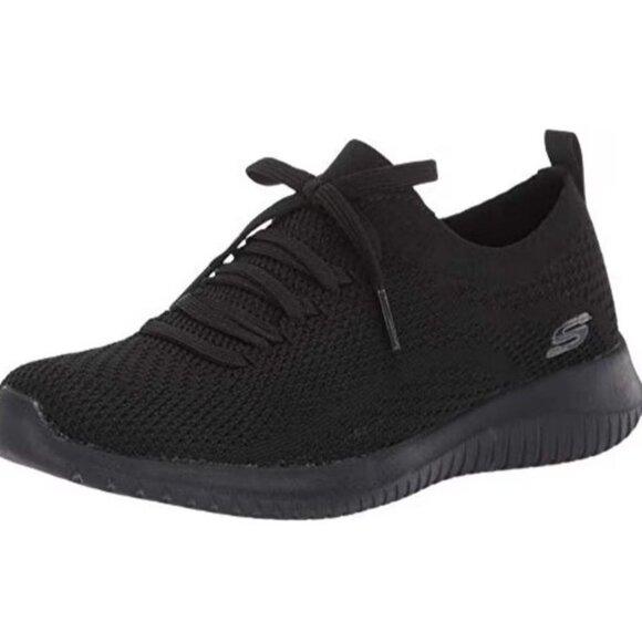 Skechers Ultra Flex Statements Sneakers Black Sz 8.5 Air Cooled Memory Foam NWB - Picture 2 of 7